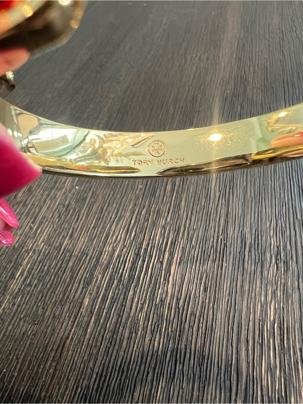 Tory Burch Kira Signature White Enamel Bracelet Cuff - Picture 6 of 8